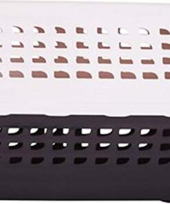 Petmate Compass Fashion Kennel Cat and Dog Kennel, 10-20 lb., Pearl White/Black, Made in USA 20.0"L x 12.5"W x 13.5"H 29 41IdL2Rzo2L