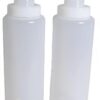 SET of 2, 32 Oz. (Ounce) Large Clear Squeeze Bottle, Condiment Squeeze Bottle, Open-tip, Wide Screw-on Spout, Polyethylene Durable Plastic, Diner Style (2) by Update International 1 10 41ImU90a1vL