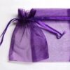 60 Pcs Sheer Organza Drawstring Pouches Gift Bags 6x9 Inches - Dark Purple 16 41Iow4R05L