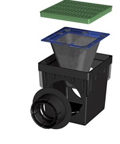 NDS 1200FFRTL Square Catch Basin Drain, Clog-Free Drainage and Infiltration Systems, Removable Filter 12 Inch, Gray, 12 16 41Itl0XpYkL
