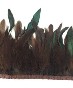 Sowder Rooster Hackle Feather Fringe Trim 5-7" in Width Pack of 5 Yards (Coffee) coffee 7 41J LPcRwwL