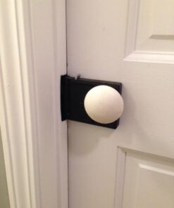 Prime-Line E 2478 Horizontal Trim Lock Set, 3-3/8 In. Backset, Black Housing w/Brass Plated Knobs (1 Set) 9 41J338a3tXL