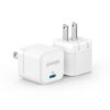 USB C Charger, Anker 2-Pack Fast Charger with Foldable Plug, PowerPort III 20W Cube Charger for iPhone 15/15 Plus/15 Pro/15 Pro Max/14, Galaxy, Pixel 4/3, iPad/iPad Mini, and More(Cable not Included) 2pack White 13 41J7GZsPx1S