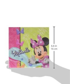 amscan Luncheon Napkin | Disney Minnie Mouse Happy Helpers Collection | Party Accessory,Multi-colored,16 Pieces 5 41JDE6 pGSL