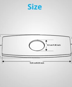 Wovier Faucet Plate,Oil Rubbed Bronze Sink Hole Cover Plate,6" Escutcheon Plate 304 Stainless Steel Deck Plate for 1 or 3 Hole Bathroom or Kitchen Sink Faucet Mixer Tap,Black Oil Rubbed Bronze 19 41JRRcZeKCL