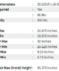 Space Seating 75 Series Air Grid Big and Tall Deluxe Ergonomic Office Chair with Thick Padded Seat and 400 lb. Limit, Black Double Air Grid 49 41JaN 1wuL