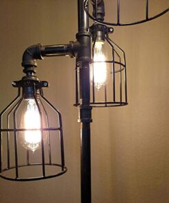 Newhouse Lighting WLG1B Ca Metal Guard for Ceiling Fan, Pendant String Light and Vintage Lamp Shades/Cover, Industrial Wire Fixture Iron Bird Cage, 1 Count (Pack of 1), Black 1 Count (Pack of 1) 24 41JdO qlkL