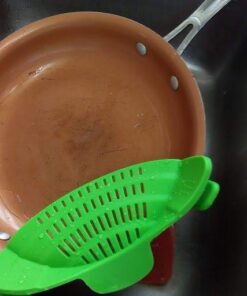 Kitchen Gizmo Snap 'N Strain Strainer, Clip On Silicone Colander, Fits all Pots and Bowls - Lime Green 50 41Ji9DRodoL