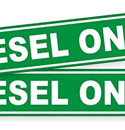 Pair DIESEL ONLY Decals / Stickers / Labels / Markers Fuel Gas