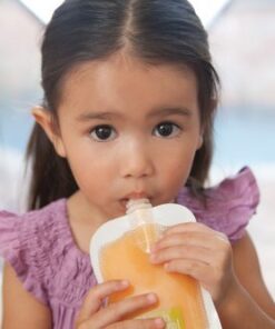 Infantino Disposable Squeeze Pouches, Portable Homemade Semi-Solid Food for Babies and Toddlers, 4 Fl Oz (Pack of 50) 50 Squeeze Pouches Pack 26 41KDOesZsNL