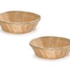 8-Inch Round Woven Bread Roll Baskets, Food Serving Baskets, Basket, Restaurant Quality, Polypropylene Material - Set of 2 12 41KDcE7t55L