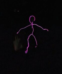 lychee 15ft EL Wire Neon Glowing Strobing Electroluminescent Light El Wire w/Battery Pack for Parties, Halloween Decoration (Pink, Outdoor use) Pink 30 41KSZ6g4wPL