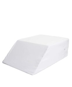 Hermell Zero Gravity Elevating Leg Rest Pillow, Foam, Post-Surgery, Leg Pain, Back Injury, Sciatica Pain Relief, Removable Cover - White 19.2x25.2x8 Inch (Pack of 1) 23 41KdJm1vw5L