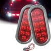 AUTOSMART 2PCS Red Oval Sealed LED Turn Signal and Parking Light Kit with Light, Grommet and Plug for Truck, Trailer (Turn, Stop, and Tail Light) 88 41KdnD4N6XL