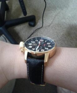 Invicta Men's I-Force Left Handed Quartz Watch with Leather Strap, Black (Model: 3330) 38 41Klu6XhEL