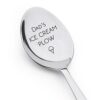 Dad's Ice Cream Plow Spoon Gift for Daddy | Ice Cream Lover Gift | Birthday Christmas Thanksgiving Gift for Father Grandpa | Fathers Day Gift from Daughter Son | Engraved Spoon Gift for Papa -7 inch