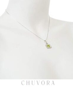 CHUVORA Stainless Steel Real Four (4) Leaf Clover Good Luck Shamrock Square Pendant Necklace, 16-18 inches 4 41KxuzXvfbL