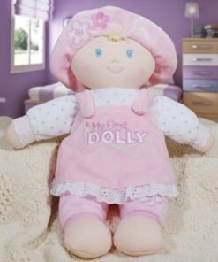 Alternative view of GiftsForYouNow Pink My First Dolly Personalized Doll, 12" x 11", Plush Blonde Doll, Personalized Doll for Baby