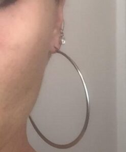 Amazon Essentials Gold Plated or Stainless Steel Flattened Hoop Earrings 70 mm 27 41LDzyJLuzL