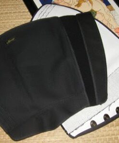 Japanese Kyahan (Leggings) with Kohaze (Metal tabs) Black - 5 Kohaze Medium (15' across top, 10' across bottom)