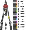 RZX 16" Rivet NUT Tool Hand Blind Riveter,RIVNUT Riveting Tools with Nut Setting System M3 M4 M5,m6,m8,m10 M12, 10-24, 1/4-20, 5/16-18,3/8-16,1/2-13 Totally 12 mandrels 23 41LjzqTg9SL