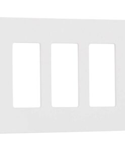Lutron Claro 3 Gang Decorator/Rocker Wallplate, Gloss, White (1-Pack) | CW-3-WH 1 Pack 26 41LlcVgpPHL