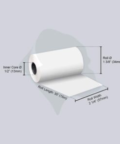 Gorilla Supply Thermal Paper Receipt Roll 2-1/4" x 50' BPA Free 50 Rolls 2 1/4" X 50' 14 41LluObwrML