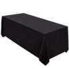 Surmente Tablecloth 90 x 132-Inch Rectangular Polyester Table Cloth for Weddings, Banquets, or Restaurants (Black) ……… 90x132 in, 1 Pack Black 38 41MMqbMBwhL