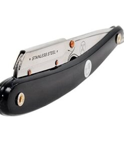 Alternative view of Parker Safety Razor, SRB Straight Edge Disposable Blade Professional Barber Straight Edge Razor with Stainless Steel Blade Arm, 5 Parker Premium Professional Blades Included