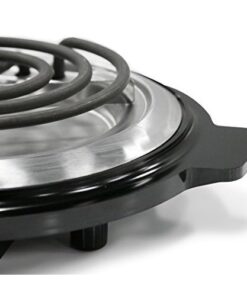 Elite Gourmet ESB-300X Single Countertop Coiled Burner, 1000 Watts Electric Hot Plate, Temperature Controls, Power Indicator Lights, Easy to Clean, Black 22 41MUA7RIj9L