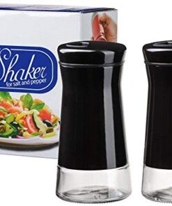 CHEFVANTAGE Salt and Pepper Shakers Set with Adjustable Holes - Black 21 41N07FADP9L