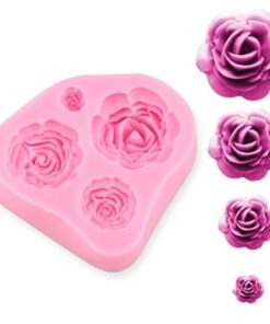 Alternative view of Longzang Flowers Silicone Fondant Sugar Craft Mold, Small, Pink