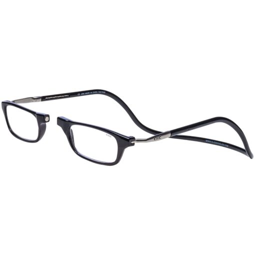 Clic Magnetic Reading Glasses, Computer Readers, Replaceable Lens, Original Long, (M-L, Black, 1.75 Magnification) 1.75 x