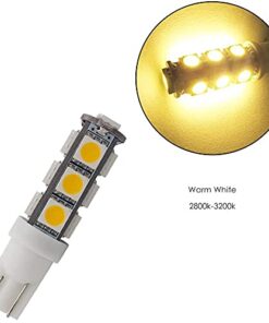 GRV T10 921 194 C921 13-5050 SMD Wedge LED Bulb Lamp Super Bright Warm White DC 12V Pack of 10 10 Pcs 28 41N5eorjEfS