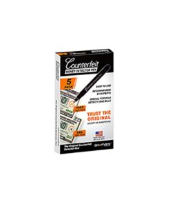 Dri Mark CFD5PK Counterfeit Bill Detector Marker Pen, Made in The USA, 3 Times More Ink, Pocket Size, Fake Money Checker - Money Loss Prevention Tester & Fraud Protection for U.S. Currency (Pack of 5) 5 Pack Pocket Size 15 41NFcnp7HRL