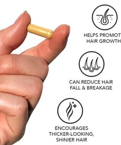 HAIRtamin Vegan Hair Vitamins for Faster Hair Growth | All Natural Biotin Hair Growth Vitamin Capsules to Support Healthy Hair Skin and Nails | May Reduce Hair Loss & Thinning | 30 Capsules 1 19 41NU7Nnj5VL