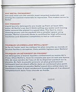 Nellie's Laundry Soda, 100 Load Tin, Non Toxic, Biodegradable, Hypoallergenic, Vegan, Leaping Bunny Certified, 52.8 Oz, Pack of 2 Fragrance Free 3.3 Pound (Pack of 2) 20 41NUwAVT jL