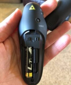 Wireless Presentation Clicker for PowerPoint Presentations, USB Dongle Presenter Remote with Laser Pointer Slide Clickers for Mac/Windows/Linux, Computer/Laptop, Google Slide/PPT/Keynote Battery 21 41NYMTkcHmL