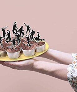 Alternative view of Birthday Cupcake Toppers – 48 Pieces Dance Floss Cake Decoration Party Supplies – Cupcake Toppers for Boys – Perfect for Kid’s Birthday Parties, Sleepovers, School Party, Game Night.