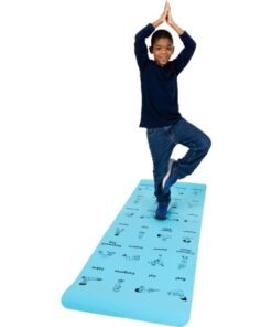 Alternative view of Really Good Stuff Kids Yoga Mat with 24 Illustrated Poses – Safe, Zero-Phthalate – 5mm Thick, Non-Slip, Soft Exercise Mat for Kids, Teens, Toddlers (68” x 24”) Perfect For Home And Classroom