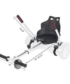 Adjustable Hoverboard Car Style Holder for 6.5" 8" 10" Two Wheel Self Balancing Scooter with 4 Length Adjustments (Balance Board Not Included) White 8 41OBjthlo5L