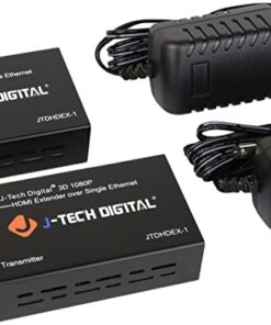 J-Tech Digital HDMI Extender By Single Cat 5E/6 Full Hd 1080P With Deep Color, EDID Copy, Dolby Digital/DTS compatible with Personal Computer PACK OF 1 19 41OGhlDRzjL