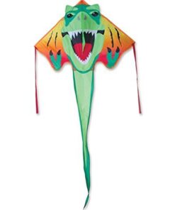 Large Easy Flyer Kite - T-Rex Dinosaur (46" X 90") with 300 Ft 30lb Test Kite String and Winder 5 41OHCuyb9vL