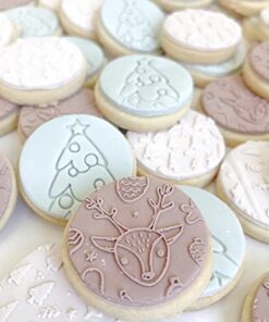 Uyauld Biscuit Cutter Set (5 Pieces/Set), Stainless Steel Round Cookies Cutter Mold with Handle, Professional Baking Dough Tools (Round) 12 41OIOWsnIFL