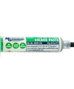 MG Chemicals 4900P SAC305, Lead Free Solder Paste, No Clean, 25 g (0.9 oz) Pneumatic Dispenser (Complete with Plunger & Dispensing Tip) 0.9 oz 8 41OOAndDZyL