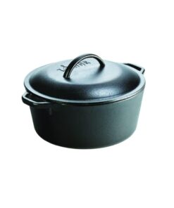 Lodge L8DOLKPLT Cast Iron Dutch Oven with Dual Handles, Pre-Seasoned, 5-Quart,Black 5 Quart 29 41OQekuPoiL