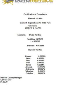 Rotometals Kilo (2.2 pounds) Bismuth Metal 99.99% Premium Grade Great for Crystal Making 27 41Oaa1nWfzL