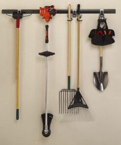 Rubbermaid FastTrack Garage Storage System Tool Hanging Kit, Garage Organization, Wall Mount Holder for Garden Lawn Tools 2 Rails, 4 Hooks 25 41OhN4YK5lL