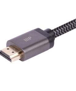 Monoprice 8K Certified Braided Ultra High Speed HDMI 2.1 Cable - 8K@60Hz, 48Gbps, CL2 In-Wall Rated, 30AWG, Dynamic HDR, Compatible With the Latest Gaming Consoles, 5-Pack, 10 Feet, Black/Gray Length: 10ft Type: Braided Pack Size: 5 7 41OhhDEJi2S
