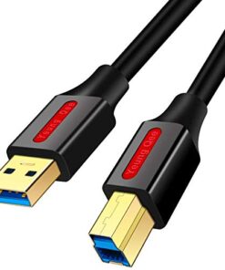 Yeung Qee USB 3.0 Cable A Male to B Male 1.5 ft,Superspeed USB 3.0 Type A to B Male Cable Compatible with Printers,Docking Station,External Hard Drivers,Scanner,USB Hub and More Devices (1.5FT/0.5M) 1.5FT/0.5M 8 41OlA8ypv4L